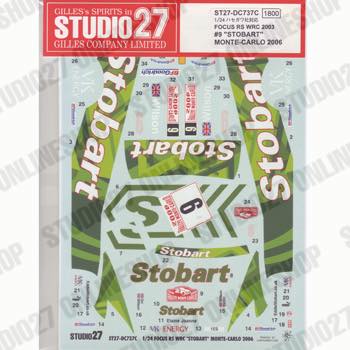 1/24 Focus RS WRC "STOBART" Monte-Carlo 2006<br>STUDIO27 Original Decals