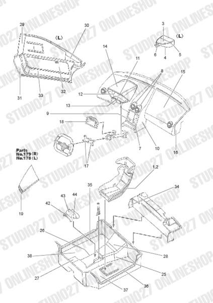 1/24 Lamborghini Murcielago R-SV Carbon decal<br>for AOSHIMA<br>STUDIO27 ��Carbon Decal��