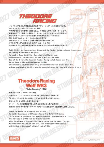 1/20 Theodore Racing��Wolf WR3<br>STUDIO27 ��Multimedia Kit��