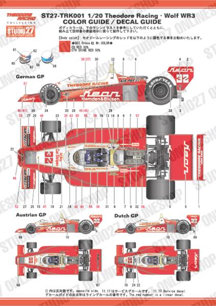 1/20 Theodore Racing��Wolf WR3<br>STUDIO27 ��Multimedia Kit��