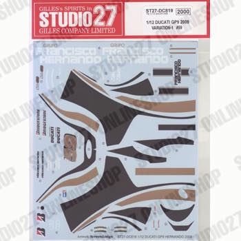 1/12 Ducati GP9 #59 GP of Spain 2009<br>STUDIO27 ��Original Decals��