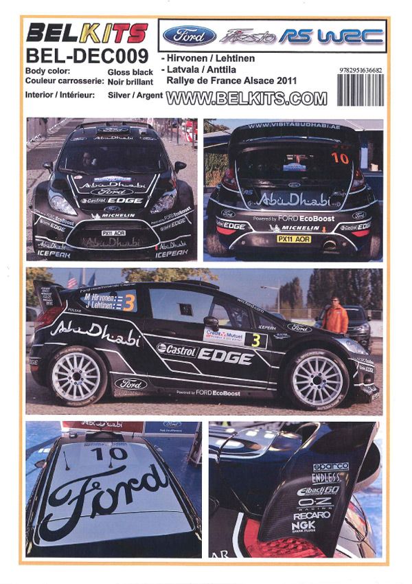 1/24 Ford Fiesta RS WRC ADAC 2011<br>BELKITS��Decal��