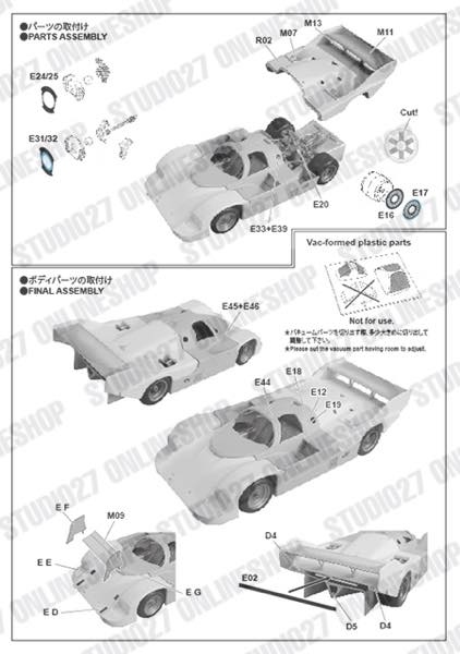 STUDIO27】1/24 956B NEW MAN WEC 1984トランスキット