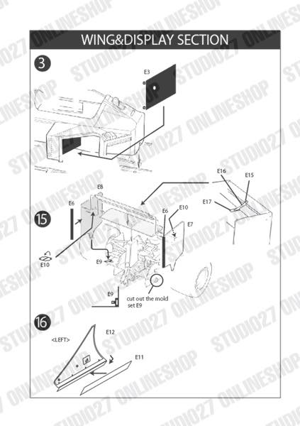1/20 MP4/4 #11 Detail Up Parts Display Complete Set<br>for TAMIYA<br>STUDIO27��Display Complete Set��