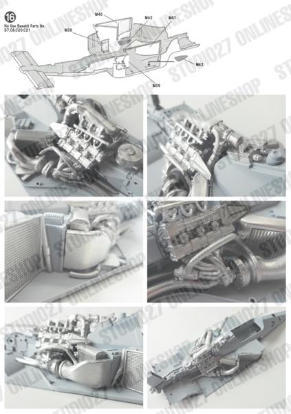 1/20 MP4/4 #11 Detail Up Parts Display Complete Set<br>for TAMIYA<br>STUDIO27��Display Complete Set��
