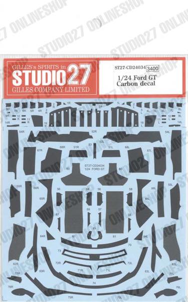 1/24 Ford GT Carbon decal<br>for TAMIYA<br>STUDIO27 Carbon Decals