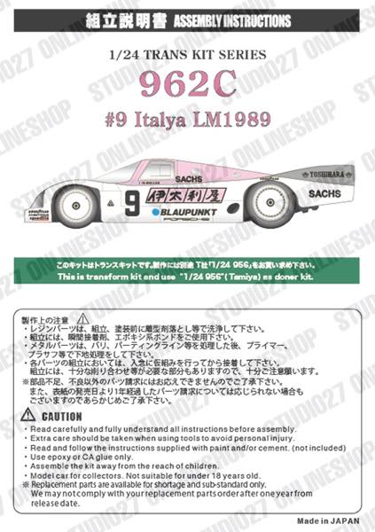 1/24 962C #9 Italya LM 1989<br>STUDIO27 ��Conversion Kit��