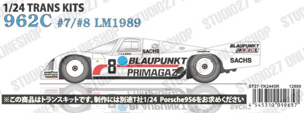 1/24 962C #7/8 LM 1989 <br>STUDIO27 Conversion Kit