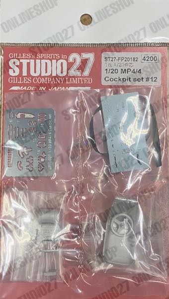 1/20 MP4/4 Cockpit set #12<br>forTAMIYA#20022<br>STUDIO27 ��Detail Up Parts��