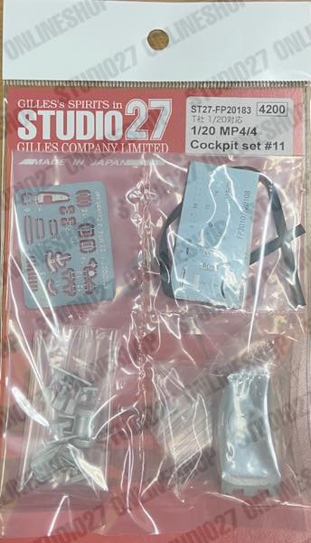 1/20 MP4/4 Cockpit set #11<br>forTAMIYA#20022<br>STUDIO27 Detail Up Parts