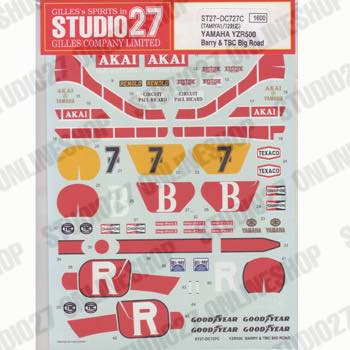 1/12 YZR500 BARRY Sheene WGP 1980 & "TBC" BIG ROAD 1980<br>STUDIO27 Original Decals