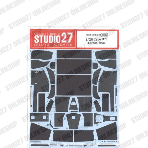1/20 97T Carbon decal<br>for FUJIMI<br>STUDIO27 Carbon Decal