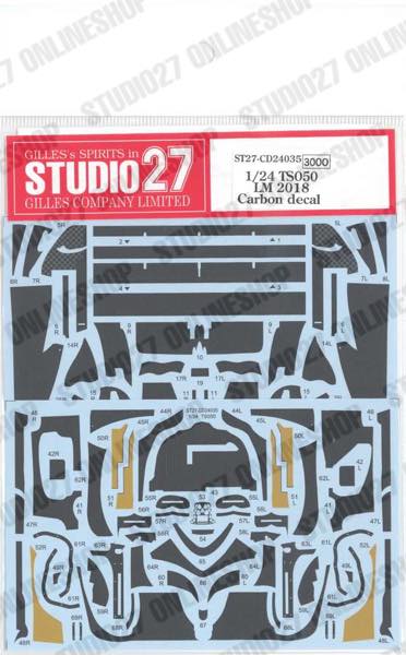 1/24 TS050 LM 2018 Carbon decal (for T)<br>for TAMIYA<br>STUDIO27 Carbon Decals
