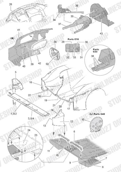 1/24 TS050 LM 2018 Carbon decal (for T)<br>for TAMIYA<br>STUDIO27 Carbon Decals