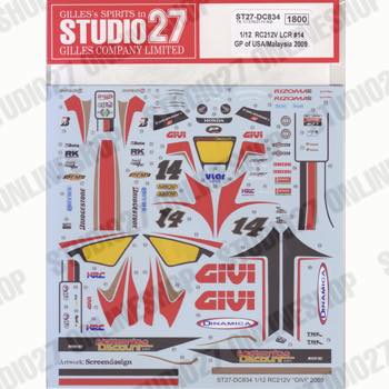 1/12 LCR RC212V #14 USA/Malaysia 2009<br>STUDIO27 Original Decals