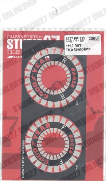 1/12 99T Tire template<br>for Platz/BEEMAX<br>STUDIO27 Detail Up Parts