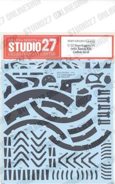 1/12 Superleggera V4 (with Racing Kit) Carbon decal<br>for TAMIYA<br>STUDIO27 ��Carbon Decal��