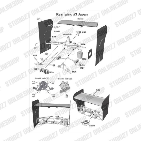 1/20 Tyrrell P34 #3 Japan GP 1976 Set<br>for TAMIYA<br>STUDIO27 ��Decal&Parts��