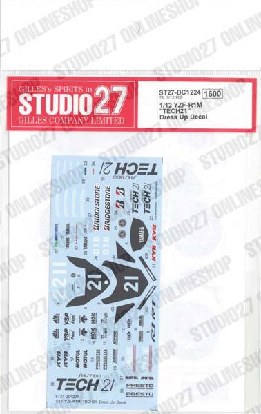 1/12 YZF-R1M "TECH21" Dress Up Decal<br>forTAMIYA<br>STUDIO27 Original Decals