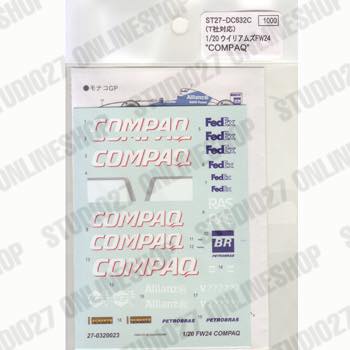 1/20 FW24 Sponsor Decal (COMPAQ and etc.)<br>STUDIO27 ��Original Decals��