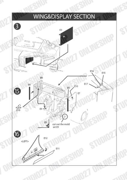 1/20 MP4/4 #12 Detail Up Parts Display Complete Set<br>for TAMIYA<br>STUDIO27��Display Complete Set��