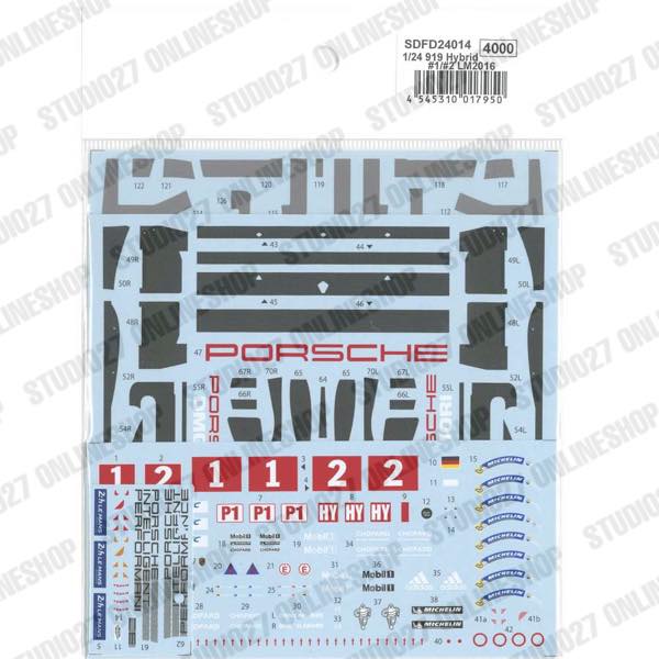 1/24 919 Hybrid #1/#2 LM2016 - Spare Decal<br>for FD24014<br>STUDIO27 ��Spare Decal��