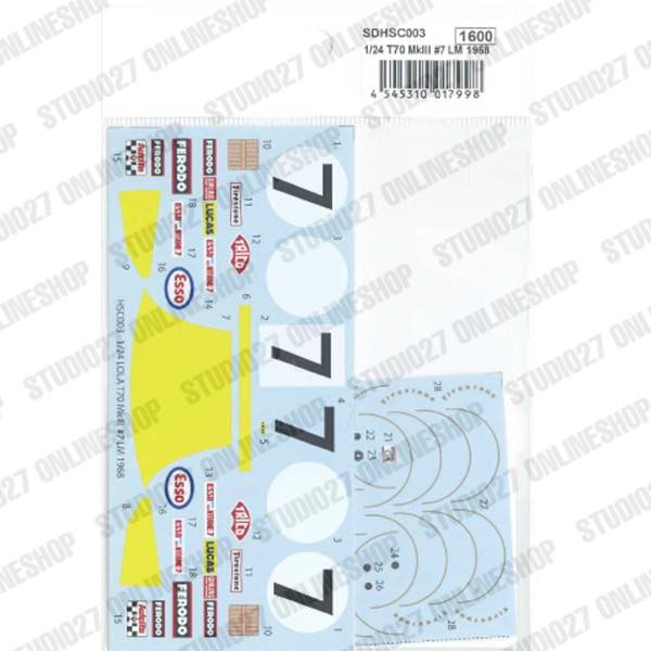 1/24 T70 Mk�� #7 LM 1968 - Spare decal<br>for HSC003<br>HSC��Spare Decals��