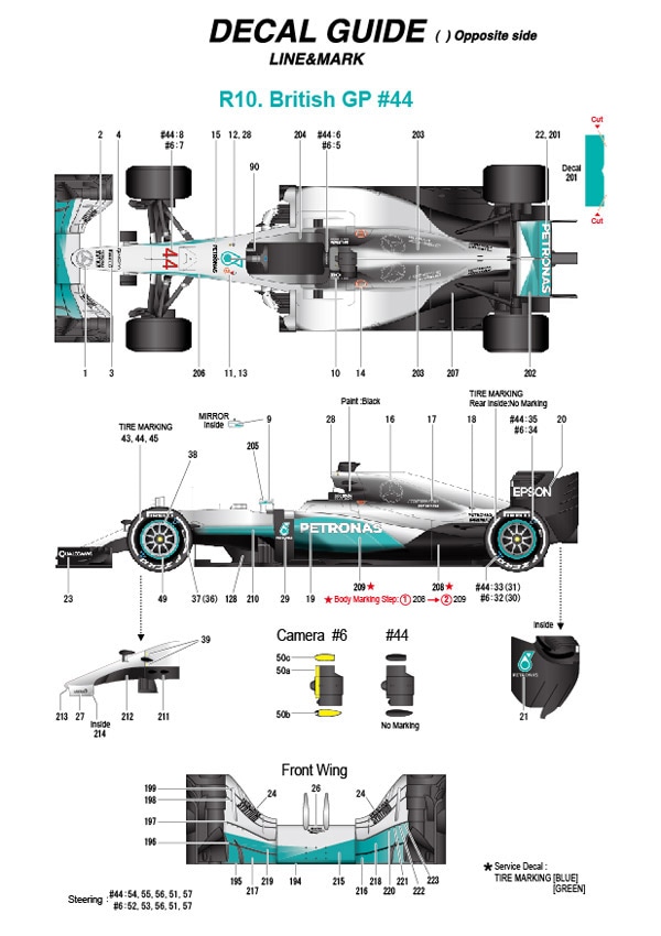 1/20 F1 W07 Hybrid British GP 2016<br>MONOPOST ��Multimedia Kit��