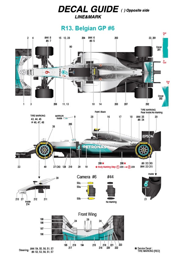 1/20 F1 W07 Hybrid Belgian GP 2016<br>MONOPOST ��Multimedia Kit��