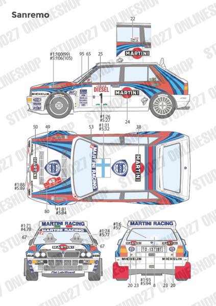 1/24 Lancia Delta Monte-Carlo 1992<br>STUDIO27 ��Original Decals��