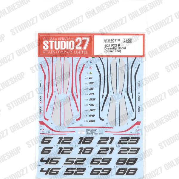 1/24 FXX K DressUp decal Silver<br>forTAMIYA24343<br>STUDIO27 Original Decals