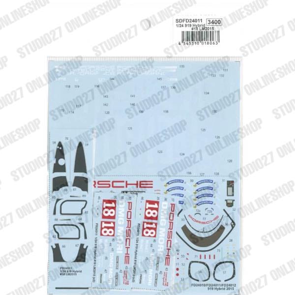 1/24 919 Hybrid #18 LM2015 - Spare Decal<br>for FD24011<br>STUDIO27 ��Spare Decal��
