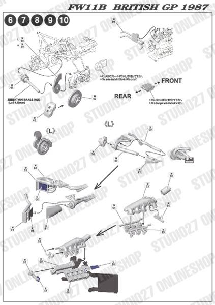 1/20 FW11B British GP 1987 for TAMIYA<br>STUDIO27 Convesion Kit
