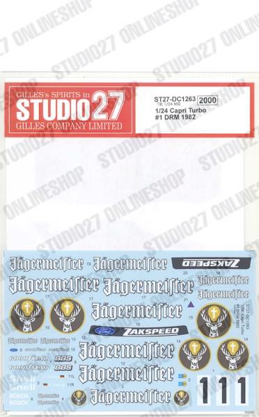 1/24 Capri Turbo #1 DRM 1982<br>for TAMIYA<br>STUDIO27 ��Original Decals��
