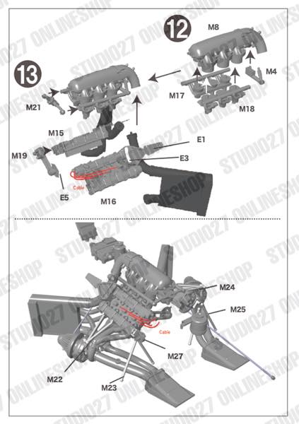1/20 FW11 Detail Up Parts Display Complete Set<br>for TAMIYA<br>STUDIO27Display Complete Set