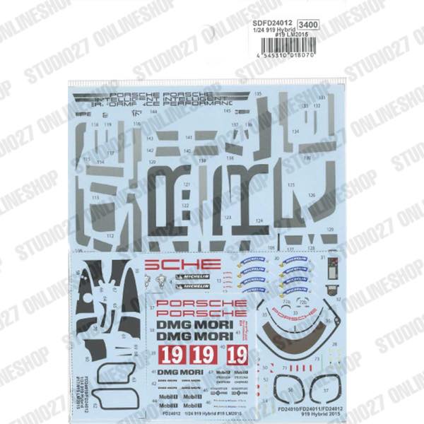 1/24 919 Hybrid #19 LM2015 - Spare Decal<br>for FD24012<br>STUDIO27 ��Spare Decal��