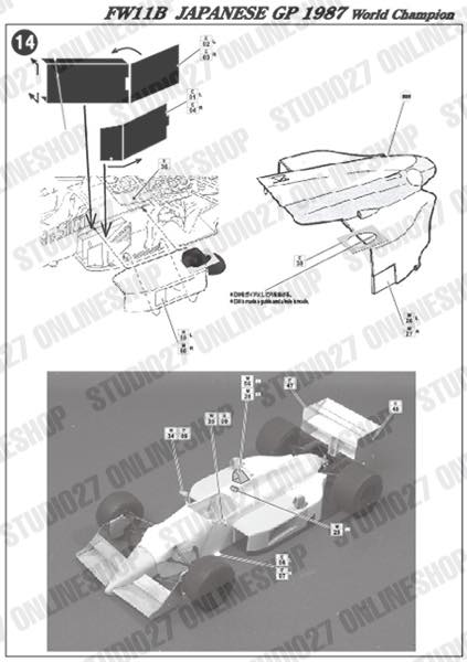1/20 FW11B Japanese GP 1987 for TAMIYA<br>STUDIO27 ��Convesion Kit��