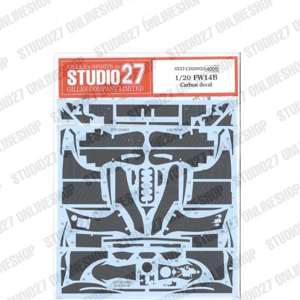 1/20 FW14B Carbon decal <br>forFUJIMI <br>STUDIO27 Carbon Decal