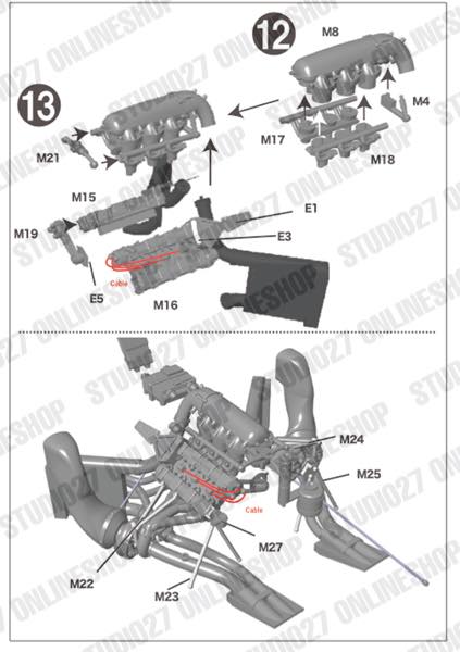 1/20 FW11 latter version Detail Up Parts Display Complete Set<br>for TAMIYA<br>STUDIO27Display Complete Set