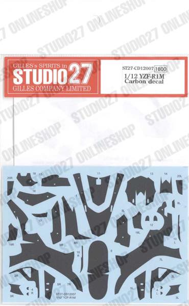 1/12 YZF-R1M Carbon decal<br>for TAMIYA<br>STUDIO27 Carbon Decal