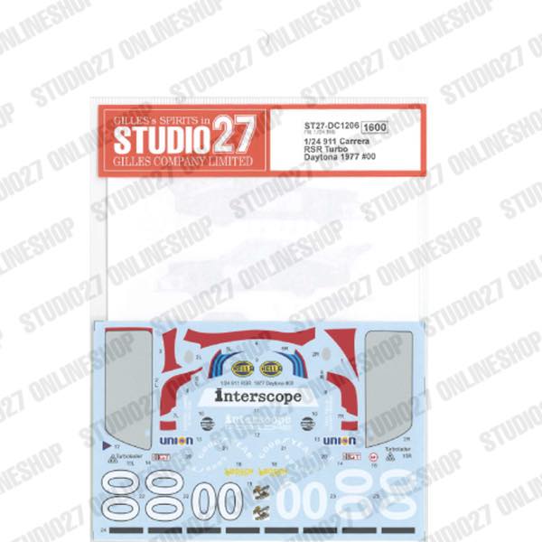 1/24 911 RSR Carrera Turbo Daytona 1977 #00<br>for FUJIMI<br>STUDIO27 ��Original Decals��