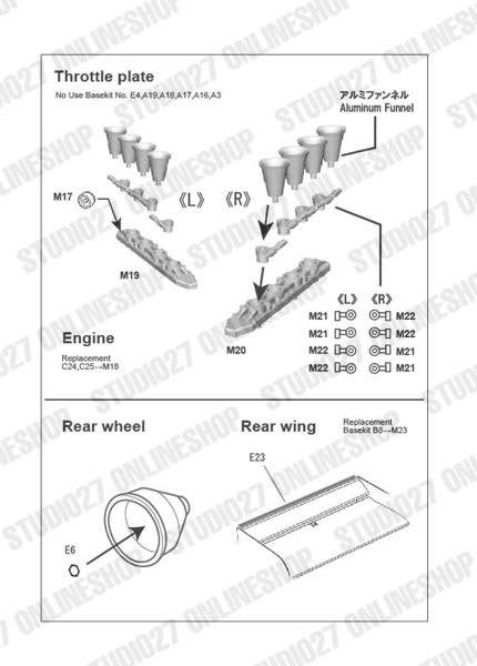 1/20 P34 #4 Japan GP 1976 Detail UP Parts Set<br>for TAMIYA<br>STUDIO27 ��Detail Up Parts��