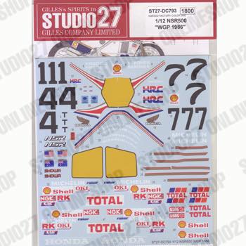 1/12 NSR500 #1/#4/#7 WGP 1986<br>STUDIO27 Original Decals