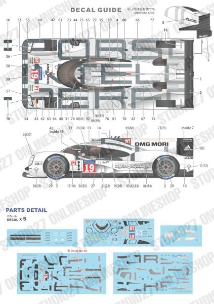スタジオ27　FD24009　1/24　919 hybrid 不具合有ジャンク STUDIO27 1/24 Porsche 919 Hybrid '15 - Works-Style(s)
