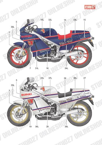 1/12 RG400�� "Walter Wolf"  Dress Up Decal<br>for Hasegawa<br>STUDIO27 ��Original Decals��