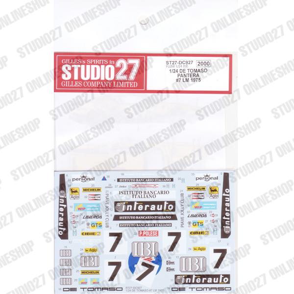 1/24 De Tomaso Pantera #7 LM 1975<br>STUDIO27 ��OriginalDecals��