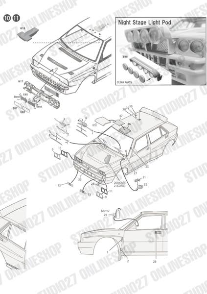 1/24 Lancia Super Delta "ASTRA" Portugal (tarmac stage)1993 set<br>for HASEGAWA<br>STUDIO27 Decal&Parts