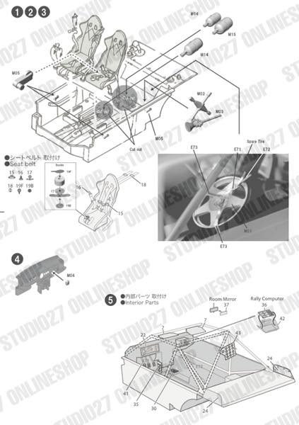 1/24 Lancia Super Delta "ASTRA" Portugal (tarmac stage)1993 set<br>for HASEGAWA<br>STUDIO27 Decal&Parts