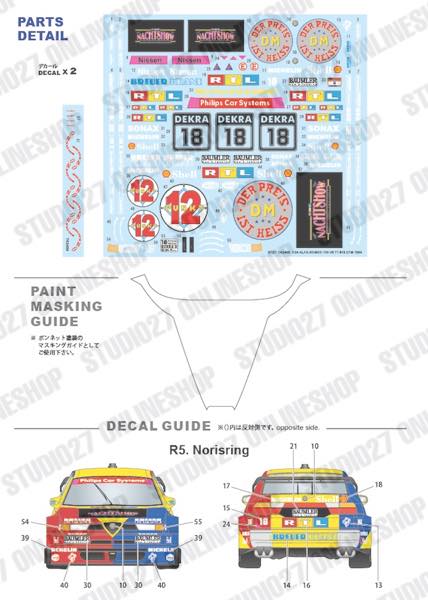 1/24 155 V6 T1 #18 DTM 1994 conversion kit <br>for TAMIYA<br>STUDIO27 Conversion Kit