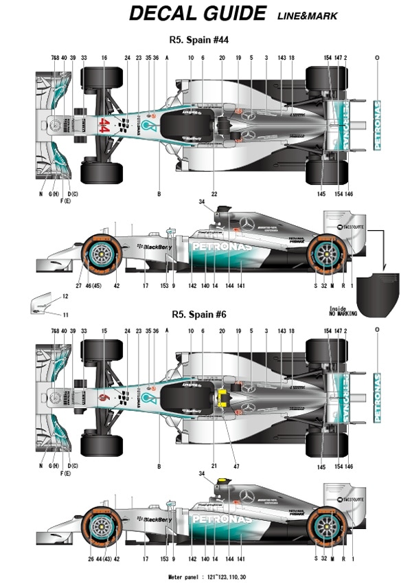 1/20 F1 W05 HYBRID SPANISH GP 2014<br>MONOPOST ��Multimedia Kit��